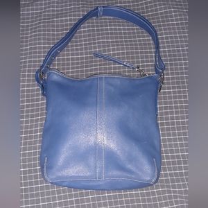 COACH 9326 Slim Legacy Blue Leather Bag